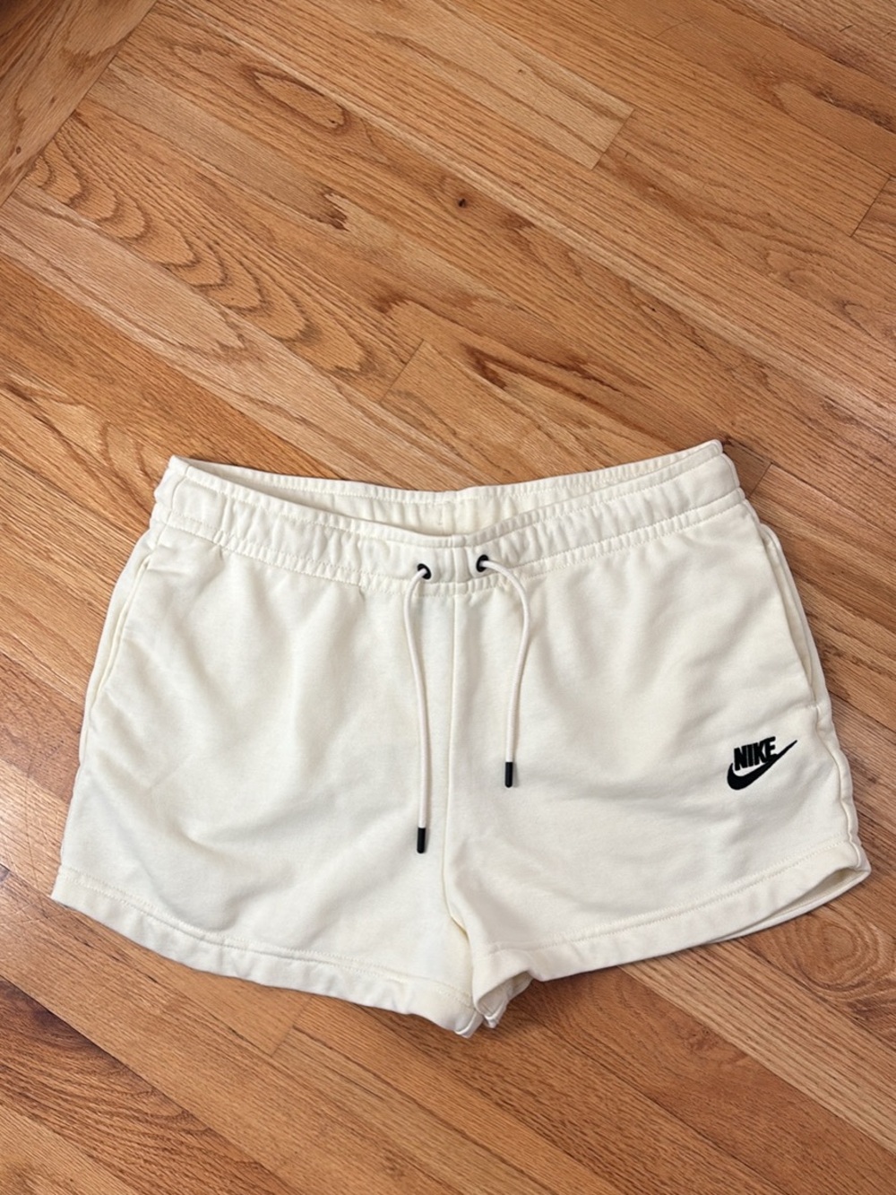 Nike Women's butter yellow Fleece Drawstring Shorts